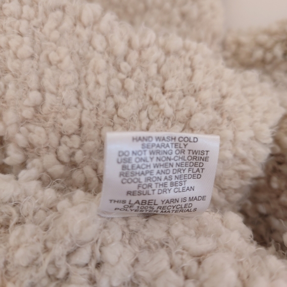 Pink Rose Ultra Soft Fluffy Pullover Sweater Hi Lol Hemline Size XL In Beige - Picture 4 of 8